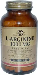 Aргінін Solgar L-Arginine 1000 мг 90 таб