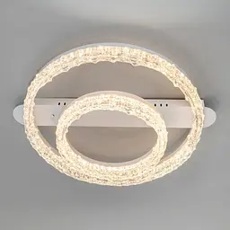 Стельова LED люстра кільця біла 72W