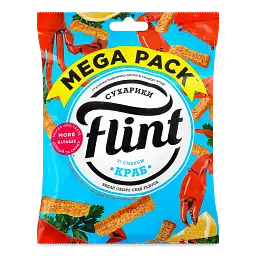 Сухарики Flint пшенично-житні Краб 100 г