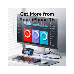 Концентратор Vention USB 3.1 Type-C to HDMI/USB 3.0x3/PD 100W Blue Aluminum Alloy Hub 5-in-1 (TGESB) - мініатюра 9