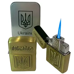 Запальничка в подарунковій коробці Україна (Гостре полум`я) UA-24 Bronze - мініатюра 1