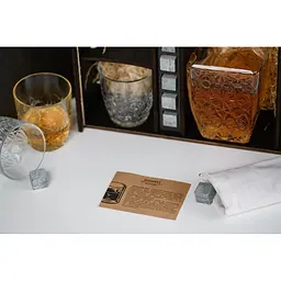 Подарунковий набір Whiskey Stones камені для віскі в дерев'яному пеналі №6 + декантер і 6 склянок Rocco Dedalo + щипці + мішечок - мініатюра 6