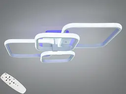 Стельова LED люстра Квадрати біла 85W димер