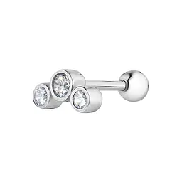Сережка для хеліксу з білого золота Тріо (з40069)