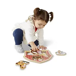 Формовий пазл Melissa&Doug Тварини з ферми, 3 елементи (MD2054) - мініатюра 6