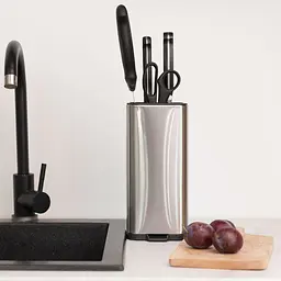 Підставка для ножів МВМ My Home нержавіюча сталь (KP-67 SS/BLACK) - мініатюра 4