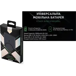 Батарея універсальна Vinga 5000 mAh 20W/15W Wireless (VPBB520WL) - мініатюра 8