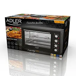Духовка електрична піч Adler AD 6010 об'єм 45 л потужність 2000 Вт - мініатюра 10