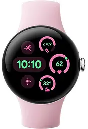 Смарт-годинник Smart Watch Google Pixel Watch 3 LTE 41mm Polished Silver/Rose Quartz Band JP - мініатюра 2