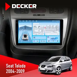 Штатна магнітола Seat Toledo 2004-2009 Decker D9-010 6x128, DSP, 4G, 2K Decker (НФ-00004792)