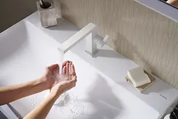 Змішувач для умивальника Hansgrohe Tecturis E CoolStart EcoSmart+ з д/к push-open matt white 73020700 - мініатюра 2