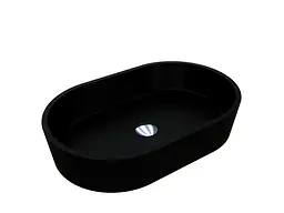 Умивальник Miraggio Sorrento mirastone black 0000441, Чорний матовий - мініатюра 2
