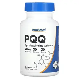 Пірролохінолінхінон PQQ Nutricost 20 мг 30 капсул
