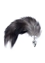 Анальна пробка Boss Fox TAIL Black XXL 9 см (чорний) - мініатюра 4