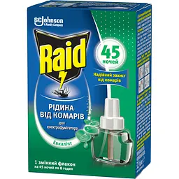 Рідина для фумігатора Raid від комарів 45 ночей з евкаліптом (5000204329100)