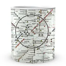 Кухоль GeekLand Metro 2033 Метро 2033 map MT 02.01 330 мл білий - мініатюра 3