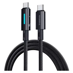 Кабель Baseus Lit Button-Control Fast Charging Data Cable USB-C to USB-C 100W 1m Black