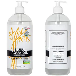 Масажне масло Love Stim Nuru Aqua Oil, 1000 ml - мініатюра 2