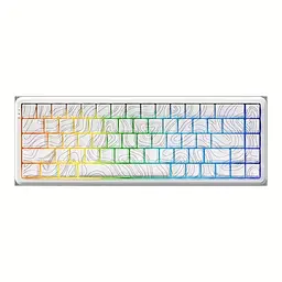 Ігрова дротова магнітна клавіатура AJAZZ AK680 MAX / RGB / Magnetic Switch / 8K / White Lines