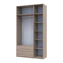 Розпашна Шафа для одягу Doros Лукас Дуб Сонома 3ДСП 135х50х240 (80737803) - мініатюра 4
