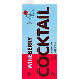 Напій винний WineBerry Wine & Strawberry винно-полуничний з соком рожеве напівсолодке 1 л - мініатюра 2