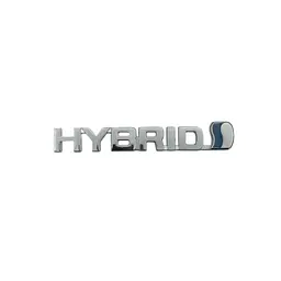 Емблема напис Hybrid Хром 132х19мм метал (на скотчі)