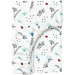 Простирадло на резинці Cosas Blue Wildflowers 90х200х20 см (BushLightBlue_90x200x20)