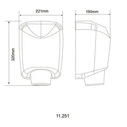 Сушарка для рук HOTEC 11.251 ABS White - мініатюра 4