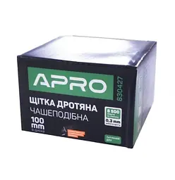 Щітка чаша для болгарки Apro латунний дріт 100 мм 30412 - мініатюра 5