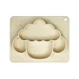 Силіконова тарілка-килимок "Баранчик" MGZ-0125(Beige) 18х23 см