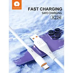 Кабель WUW-X224/TPC USB Type-C 2,4А білий - мініатюра 3