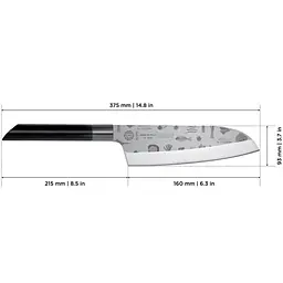 Ніж сантоку Risoli Dr. Green Santoku 16 см (02040DR/16SA) - мініатюра 4