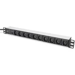 Силовий блок 19 1U w/PDU 10xC13, 10A, 250V, вилка C14 Digitus (DN-95404)