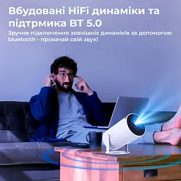 Проектор Magcubic Android 11 HY300 Pro 720P 4K 260ANSI Allwinner H713 180 ° гнучкий портативний проектор BT5.0 Home Cinema Outdoor - мініатюра 5