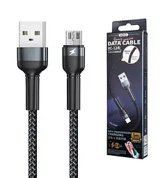 Дата Кабель для заряджання REMAX Jany RC-124m USB 2.0 — micro USB 2.4A Чорний (1м) - мініатюра 2