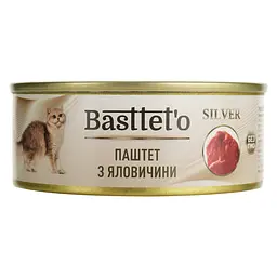 Вологий корм для котів Basttet'o Silver паштет з яловичини 85 г - мініатюра 2