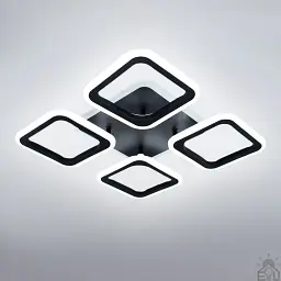 Смарт люстра керована світлодіодна ROOM RGB 5S 70 Вт SMART 385×385×75 мм Чорна ESLLSE - мініатюра 3