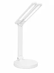 Настільна LED-лампа біла з підставкою для телефона, 2 плафонами та акумулятором (49675920)