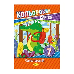 Набір кольорового картону А4 Апельсин АП-1101, 7 аркушів 230 г/м2 Вид 4