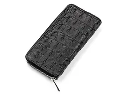 Гаманець-клатч із натуральної шкіри крокодила чорний 19×9,5 см CROCODILE LEATHER sum0029080 - мініатюра 6