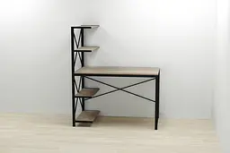 Комп'ютерний стіл Ferrum-decor Джек 75x140x60 Чорний ДСП Сонома Трюфель (FRD-104404) - мініатюра 2