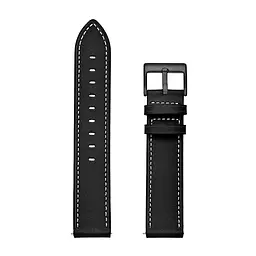 Ремінець для Xiaomi Amazfit Bip - чорний Watchbands Standart ширина кріплення 20мм розмір L шкіряний (WB0029STANDART2BLACKFITBIP3) - мініатюра 3