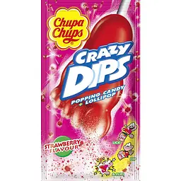 Леденец на палочке Chupa Chups Crazy Dips Strawberry 14 г (6911316002388)