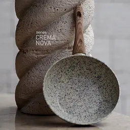 Сковорода універсальна Fissman Crema Nova 24 см кремова AL-4321-24 - мініатюра 2
