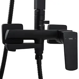 Душова система TOPAZ LEXI TL 21122-H57-BL чорна матова для ванної кімнати з поворотним виливом - мініатюра 7