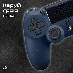 Бездротовий геймпад Sony DualShock 4 Midnight Blue для PS4/PC/Смартфону - мініатюра 6