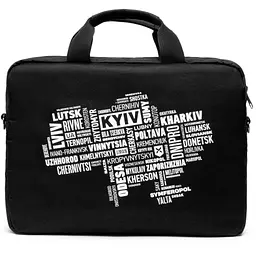 Сумка для ноутбука Vinga 14" NB1402 Black, white print (NB1402UWBK) - мініатюра 2