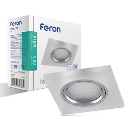 Вбудований світильник Feron CD8170 під лампу з підсвіткою хром