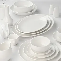 Тарілка МВМ My Home Перлина овальна 25.8x18.4 см біла (KP-93 S WHITE) - мініатюра 4