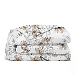 Комплект постільної білизни Cosas полуторний з простирадлом на резинці PASTEL FLOWERS CS1 160 x 220 см (FlowersBeigeWhite_El-111Urban_160) - мініатюра 6